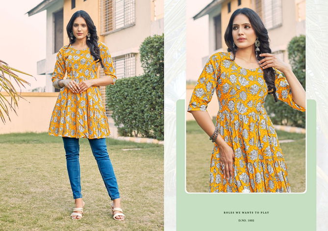 Myra Vol 1 By Aryaa Cotton Printed Ladies Top Wholesale Price In Surat